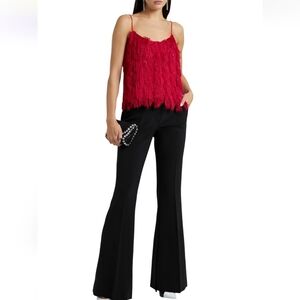 Rachel Zoe Top, Spaghetti Straps, Crimson‎ Red, Full Fringe and Sparkle, NEW!!